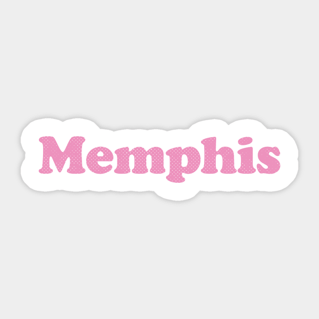 Memphis, Tennessee - TN,  Retro Typography Sticker by thepatriotshop